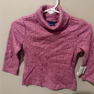 Old Navy 12-18M Ribbed Pink Turtleneck